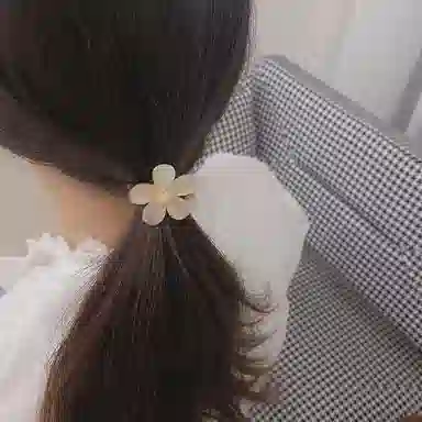 贯古今 韩国蝴蝶结超仙小花皮筋丸子头发绳扎头发 布艺 头绳 女款