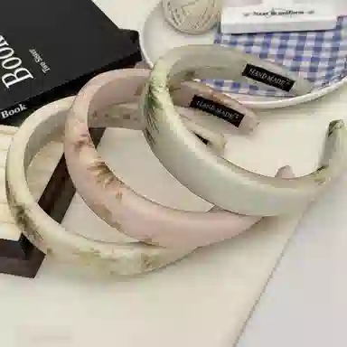 贯古今 新中式古风高颅顶春竹子海绵压发高级感洋气 发箍 女款