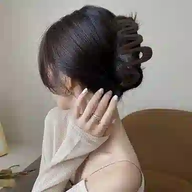 贯古今 高级气质磨砂鲨鱼夹时尚发卡子后脑勺盘发抓夹 合金 发夹 女款