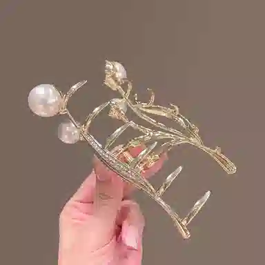 贯古今 珍珠抓夹大号后脑勺高级感夏季气质 合金 发夹 女款