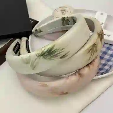 贯古今 新中式古风高颅顶春竹子海绵压发高级感洋气 发箍 女款