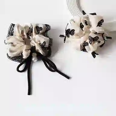 贯古今 优雅蕾丝大肠高级感气质高马尾日常 布艺 发圈 女款