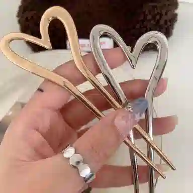 贯古今 简约冷淡风金属高级感新中式簪子丸子头盘发神器头 合金 发簪 女款