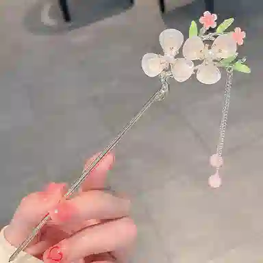 贯古今 古风气质高级感挽发古典簪子头饰步摇流苏新中式现代发钗子 合金 发簪 女款