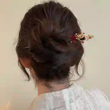 贯古今 古风汉服头饰流苏步摇插梳簪子简约气质汉服 木制 发簪 女款