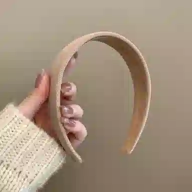 贯古今 新款百搭发卡头饰高颅顶加宽高级感简约百搭发卡头饰洗脸头箍 布艺 发箍 女款