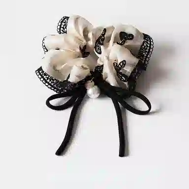 贯古今 优雅蕾丝大肠高级感气质高马尾日常 布艺 发圈 女款