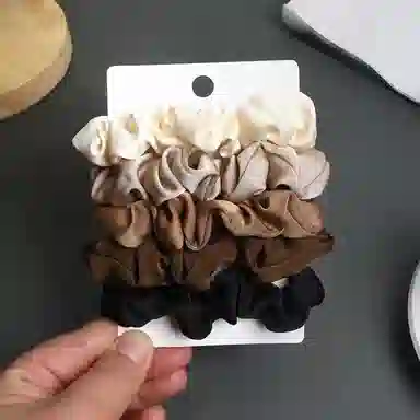 贯古今 高级感复古大肠 气质扎丸子头皮筋优雅马尾发饰 布艺 发圈 女款