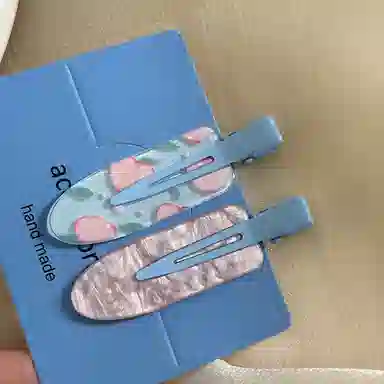 贯古今 水果系列葡萄樱桃无痕鸭嘴可爱甜美少女刘海侧边夹 发夹 女款