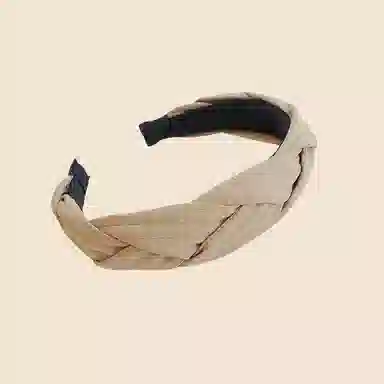 贯古今 时尚麻花辫头饰女外出精致百搭秋冬气质发卡高颅顶发饰 布艺 发箍 女款