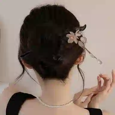 贯古今 古风流苏铃兰花高级感头饰女新中式简约簪子发钗国风日常步摇簪汉服发饰 合金 发簪 女款