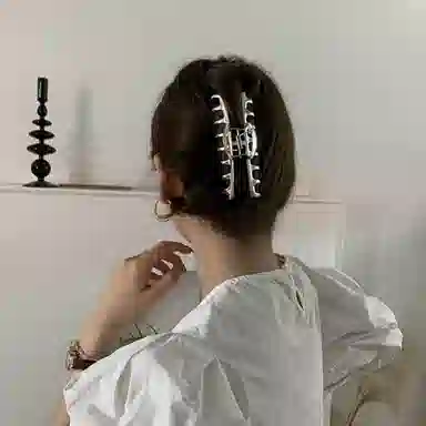 贯古今 发抓大号韩版金属亮色龙骨简约复古宫廷风少女法式 合金 发夹 女款