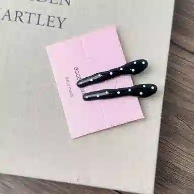 贯古今 小众波点发卡碎侧边夹设计感刘海 合金 发夹 女