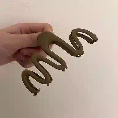 贯古今 高级气质磨砂鲨鱼夹时尚发卡子后脑勺盘发抓夹 合金 发夹 女款