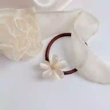 贯古今 韩国蝴蝶结超仙小花皮筋丸子头发绳扎头发 布艺 头绳 女款