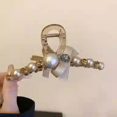 贯古今 美拉德后脑勺大号高级感夹子头饰高端气质鲨鱼夹 发夹 女款