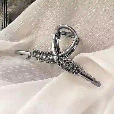 贯古今 高端麦穗抓夹女高级感后脑勺仙气美鲨鱼夹发卡头饰 发夹 女款