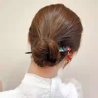 贯古今 新中式簪子古风马面裙配饰高级感汉服头饰步摇发钗 木制 发簪 女款