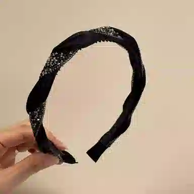 贯古今 时尚麻花辫拼接高级感轻奢洗脸复古高颅顶防滑 布艺 发箍 女款