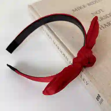 贯古今 高级感蝴蝶结高颅顶抓夹气质马尾发卡防滑多齿显脸小发夹头饰 布艺 发箍 女款