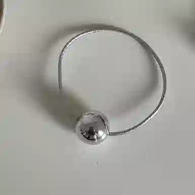 贯古今 一对装闪亮银色圆球皮筋女扎头高弹力耐用不伤发头绳简约气质 尼龙 发圈 女款