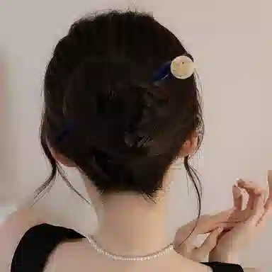 贯古今 古风步摇流苏玉兔新中式百搭后脑勺高级感时尚钗子盘发汉服配饰头饰 木制 发簪 女款