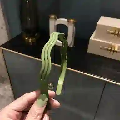 贯古今 高级感压发波浪带齿防滑细款洗脸发卡纯色发捆头饰女压发头箍 亚克力 发箍 女款