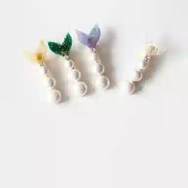 贯古今 仿珍珠鱼尾高级感侧边夹刘海夹前额小夹子头饰鸭嘴夹碎 发夹 女款