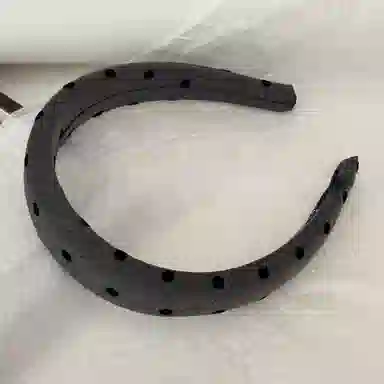 贯古今 复古简约爱心波点百搭高颅顶气质百搭头箍压发不伤发 布艺 发箍 女款