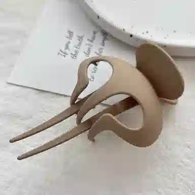 贯古今 磨砂盘发抓夹 高级感新款碎发发饰 后脑勺超大号鲨鱼夹 亚克力 发夹 女款