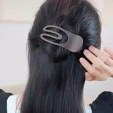 贯古今 发量少女后脑勺盘发鸭嘴夹简约横夹一字夹半扎 发夹 女款