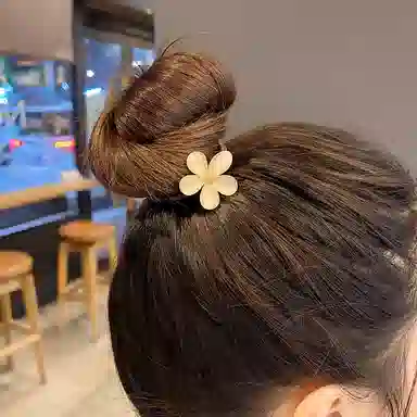 贯古今 韩国蝴蝶结超仙小花皮筋丸子头发绳扎头发 布艺 头绳 女款