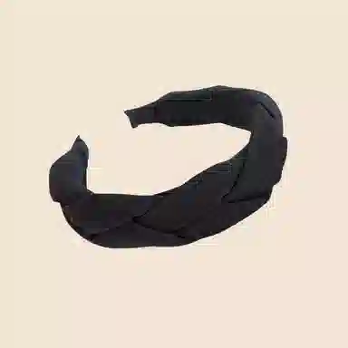 贯古今 时尚麻花辫头饰女外出精致百搭秋冬气质发卡高颅顶发饰 布艺 发箍 女款