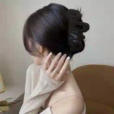 贯古今 高级气质磨砂鲨鱼夹时尚发卡子后脑勺盘发抓夹 合金 发夹 女款