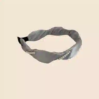 贯古今 珍珠缠绕手工女洗脸简约发卡简约头箍高级感洋气时尚防滑头饰 布艺 发箍 女款