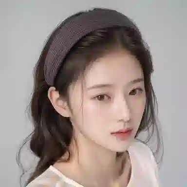 贯古今 复古纯色针织宽边平板压发高颅顶头箍百搭气质简约发卡头饰 布艺 发箍 女款