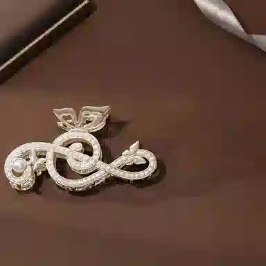 贯古今 音符抓夹后脑勺高级感盘发发抓夏季鲨鱼夹发卡头饰发饰 合金 发夹 女款