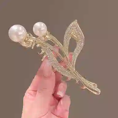 贯古今 珍珠抓夹大号后脑勺高级感夏季气质 合金 发夹 女款