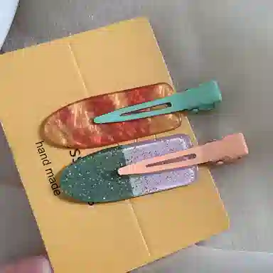 贯古今 水果系列葡萄樱桃无痕鸭嘴可爱甜美少女刘海侧边夹 发夹 女款