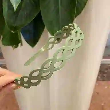 贯古今 新款双麻花磨砂韩版糖果色宽边头箍气质少女防碎发头饰女发饰 亚克力 发箍 女款