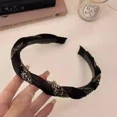 贯古今 时尚麻花辫拼接高级感轻奢洗脸复古高颅顶防滑 布艺 发箍 女款