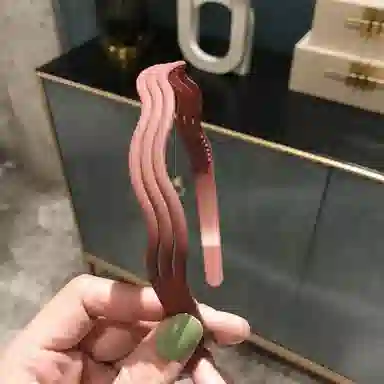 贯古今 高级感压发波浪带齿防滑细款洗脸发卡纯色发捆头饰女压发头箍 亚克力 发箍 女款