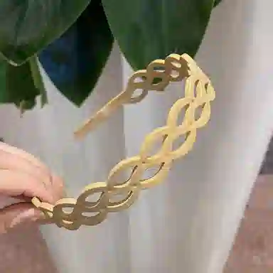 贯古今 新款双麻花磨砂韩版糖果色宽边头箍气质少女防碎发头饰女发饰 亚克力 发箍 女款