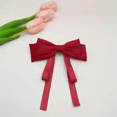 贯古今 飘带蝴蝶结高级感夏季发卡超仙头饰优雅夹子 合金 发夹 女款