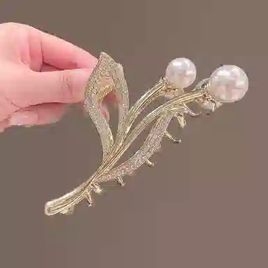 贯古今 珍珠抓夹大号后脑勺高级感夏季气质 合金 发夹 女款