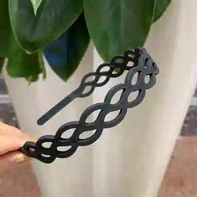 贯古今 新款双麻花磨砂韩版糖果色宽边头箍气质少女防碎发头饰女发饰 亚克力 发箍 女款