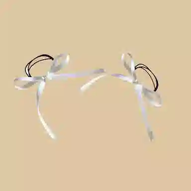 贯古今 温柔粉色娇嫩丝带蝴蝶结绑发甜美发夹飘带发侧边发饰 布艺 发绳 女款