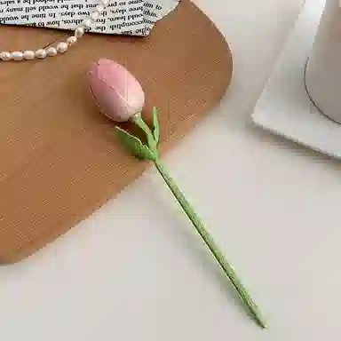 贯古今 郁金香简约现代高级设计感发饰夏后脑勺盘发丸子头簪子头 合金 发簪 女款