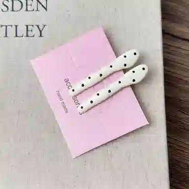 贯古今 小众波点发卡碎侧边夹设计感刘海 合金 发夹 女