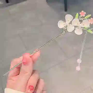 贯古今 古风气质高级感挽发古典簪子头饰步摇流苏新中式现代发钗子 合金 发簪 女款